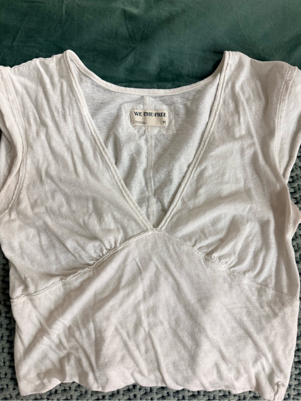 We The Free White V-Neck Top - Picture 2 of 3